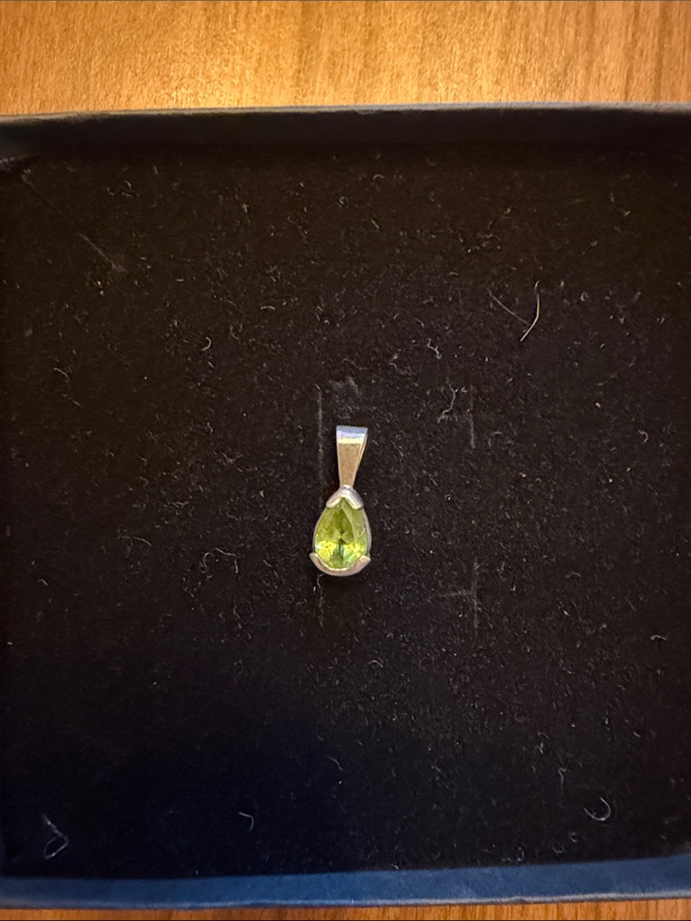 Sterling Silver Peridot Teardrop Pendant